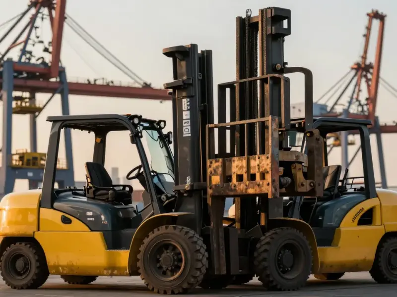 Heavy-Duty Diesel Forklifts Power Port Cargo Operations