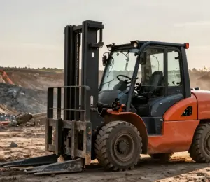 Rough Terrain Forklifts at Mining Sites and Construction Yards