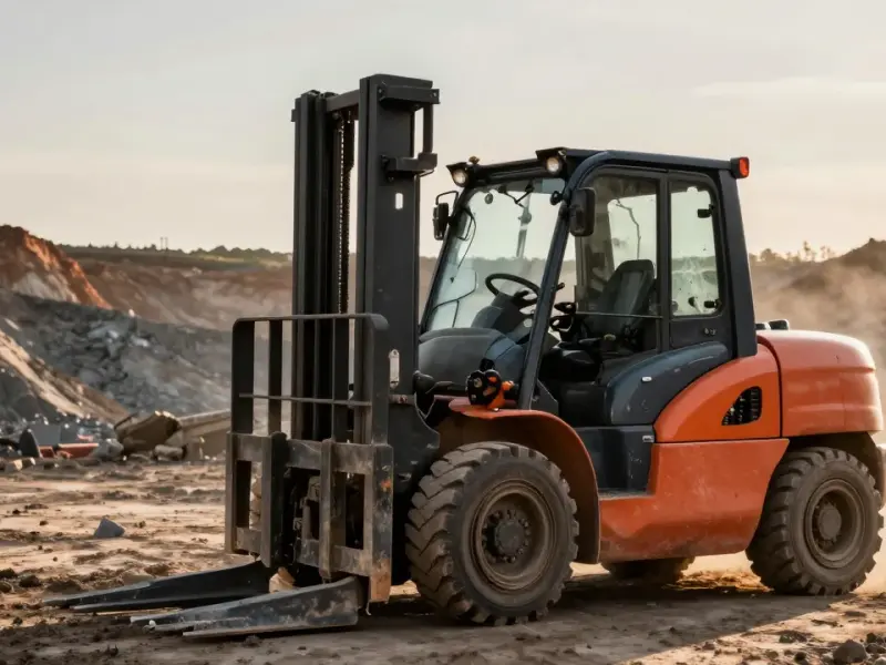 Rough Terrain Forklifts at Mining Sites and Construction Yards